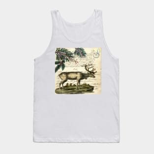 dark academia nordic scandinavian primitive christmas mountain animal bull elk Tank Top